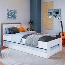 Bicama de Solteiro Auxiliar Design Moderno Branco Bicama de Solteiro Auxiliar Design Moderno Branco