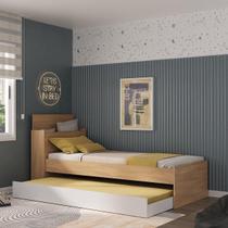 Bicama de Solteiro para Colchão 188 x 78cm com Baú Embutido Multimóveis MP4258