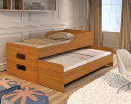 Bicama Elis MDF 100% com Cama Inferior e Grade de Proteção Para Colchão 88x188