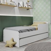 Bicama Infantil com Proteção Lateral Caracol Movelbras Branco Bicama Infantil com Proteção Lateral Caracol Movelbras Branco
