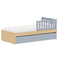 Bicama Infantil com Proteção Lateral Play Carvalho Malva com Azul Bicama Infantil com Proteção Lateral Play Carvalho Malva com Azul