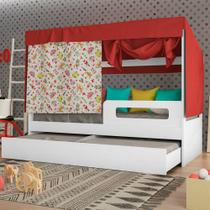 Bicama Infantil MDF com Tenda e Barraca Circus Pura Magia