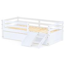 Bicama Infantil Slim e Mini Escada/Escorregador Branco Housin Bicama Infantil Slim e Mini Escada/Escorregador Branco Housin