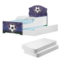 Bicama Infantil Uly Futebol Bandeiras com Colchões Bicama Infantil Uly Futebol Bandeiras com Colchões