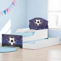 Bicama Infantil Uly Futebol Bandeiras com Colchões Bicama Infantil Uly Futebol Bandeiras com Colchões