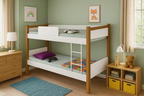 Bicama Infantil Valentina Branco/Mel Bicama Infantil Valentina Branco/Mel