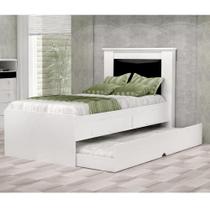 Bicama Juvenil Barbara II Flex com 2 Gavetas 100% MDF - Branco/Preto