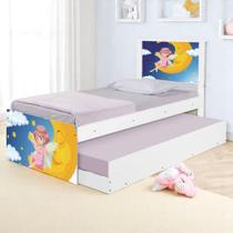 Bicama Juvenil com Cabeceira Adesivada Fadinha Encantada Bicama Juvenil com Cabeceira Adesivada Fadinha Encantada