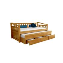 Bicama Madeira Maciça Com 3 Gavetas Safira Cor Imbuia