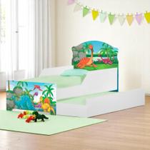 Bicama Mini Snap Floresta Dinossauros com Colchões Bicama Mini Snap Floresta Dinossauros com Colchões