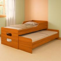 Bicama Robusta De Solteiro Com Cama Auxiliar Em Mdf - Branco Bicama Robusta De Solteiro Com Cama Auxiliar Em Mdf - Branco