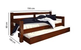 Bicama / Sofá cama de madeira maciça - Confort