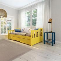 Bicama Solteiro American Estilo Sofá em Madeira Maciça Amarelo Bicama Solteiro American Estilo Sofá em Madeira Maciça Amarelo