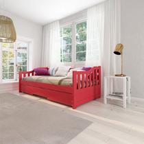 Bicama Solteiro American Estilo Sofá em Madeira Maciça Vermelho Bicama Solteiro American Estilo Sofá em Madeira Maciça Vermelho