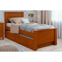 Bicama Solteiro Athenas c/ 2 Gavetas e Cama Auxiliar Frassino - Lopas