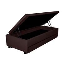 Bicama Solteiro B&G com Baú 88x188 com Cama Auxiliar 78x177x12cm material sintético