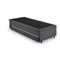 Bicama Solteiro B&G com Baú 88x188 e Cama Auxiliar 78x178x12cm Linho