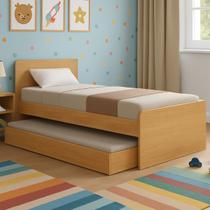 Bicama Solteiro Barreto Lonçarcci, Alta Qualidade, Duas Camas, Resistente, Adulto e Infantil, Cama com Auxiliar