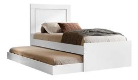Bicama Solteiro C/ Cama Auxiliar Bibox Branco Luara Vj
