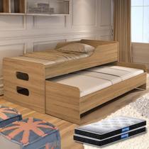 Bicama Solteiro Cama com Auxiliar Completa com 2 colchões Probel