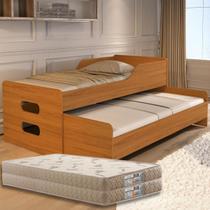 Bicama Solteiro, Cama Completa com Colchões D33, Estrutura Resistente Fácil Montagem, Pronta entrega e Envio imediato