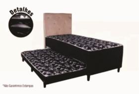 Bicama Solteiro Colchão Conjugado D28 Com Cama Auxiliar 10cm