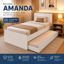 Bicama Solteiro com Cama Auxiliar Segura para Quarto Bicama Solteiro com Cama Auxiliar Segura para Quarto