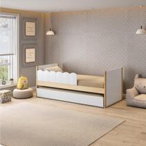 Bicama Solteiro com Cerquinha Dupla New Garden Casatema Natural/Branco