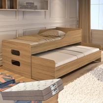 Bicama Solteiro Com Colchões D33 Gold Cama Bibox Reforçada com Auxiliar