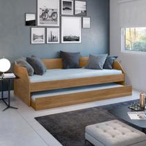Bicama Solteiro Duo com Cama Auxiliar em Mdf Premium Amendoa Bicama Solteiro Duo com Cama Auxiliar em Mdf Premium Amendoa