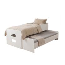 Bicama Solteiro Elis com Cama Auxiliar Puxável Moderna Ideal para Quarto Infantil e Visitas - Branco Bicama Solteiro Elis com Cama Auxiliar Puxável Moderna Ideal para Quarto Infantil e Visitas - Branco