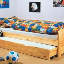 Bicama Solteiro em Madeira Maciça Natural