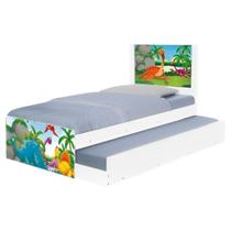 Bicama Solteiro Hop com Cabeceira Dinossauros no Lago