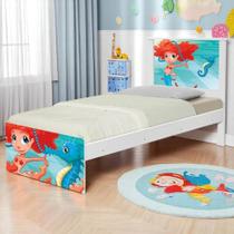 Bicama Solteiro Hop Sereia Ruiva com Colchões