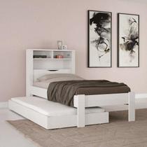 Bicama Solteiro Invicta com Baú - Branco