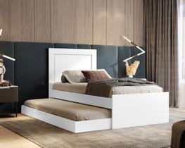 Bicama Solteiro Luara Para Quarto Auxiliar Resistente em MDF para visitas Varias Cores Bicama Solteiro Luara Para Quarto Auxiliar Resistente em MDF para visitas Varias Cores