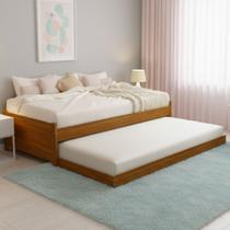 Bicama Solteiro Madeira Maciça Alta Qualidade Com Cama Auxiliar Deslizante -