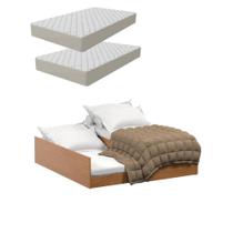 Bicama Solteiro Matrix 3 em 1 Vira Casal Compacta 193x190cm com Colchão