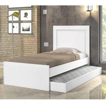 Bicama Solteiro MDF 193cm x 97cm Luara Branco Bicama Solteiro MDF 193cm x 97cm Luara Branco