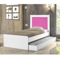 Bicama Solteiro MDF 193cm x 97cm Luara Cinza/Rosa/Azul Bicama Solteiro MDF 193cm x 97cm Luara Cinza/Rosa/Azul