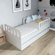 Bicama Solteiro Mdf Bp Branco Com 02 Grades E Cabeceira Megamobilia Bicama Solteiro Mdf Bp Branco Com 02 Grades E Cabeceira Megamobilia
