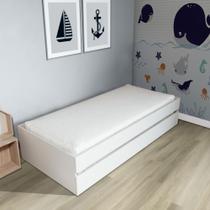 Bicama Solteiro Mdf Bp Branco Megamobilia Bicama Solteiro Mdf Bp Branco Megamobilia
