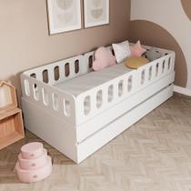 Bicama Solteiro Mdf Branco Com 4 Grades Mobilistore Bicama Solteiro Mdf Branco Com 4 Grades Mobilistore