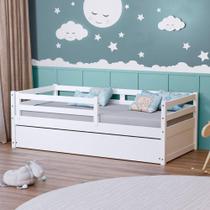 Bicama Solteiro Slim RB Grade Proteção Madeira Branco Bicama Solteiro Slim RB Grade Proteção Madeira Branco