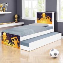 Bicama tema solteiro futebol troféu