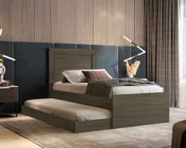 Bicana Solteiro Luara com Cama com Auxiliar Castanho