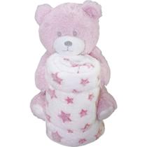Bichinho com Pelúcia 18cm com Manta 75x75cm