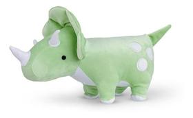 Bichinho De Pelúcia Dinossauro Meus Dinos Guto Verde Fofinho Menino Plush Macio Antialérgico Decoração Quarto de bebe Zip