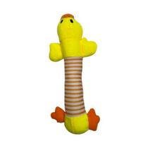 Bichinho de Pelúcia para Cães Brinquedo Mordedor Pet com Apito Pato Porco Elefante Macaco Girafa para Cachorro (Pato)