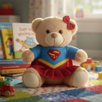 Bichinho Pelúcia Fantasia Super Ursa 30cm Bichinho Pelúcia Fantasia Super Ursa 30cm